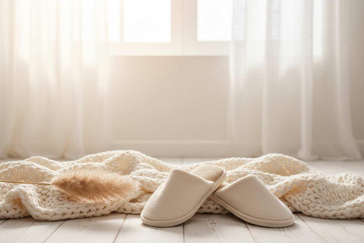 Cotton slippers background image